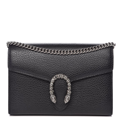 Gucci Calfskin Mini Dionysus Chain Wallet Black 1 of 11