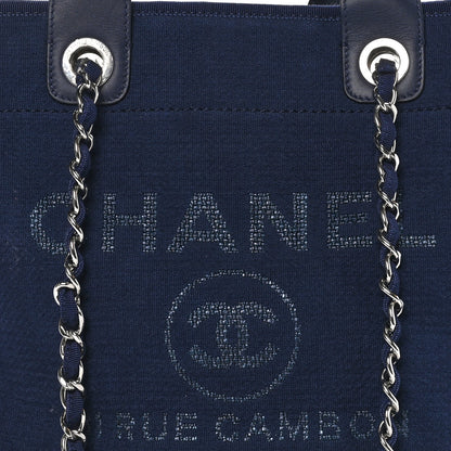 Chanel Mixed Fibers Medium Deauville Tote Navy 9 of 11