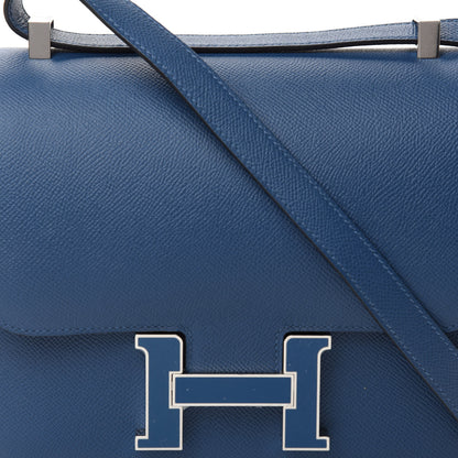Hermes Epsom Enamel Constance 24 Deep Blue 11 of 11