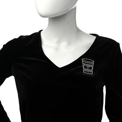 Chanel Crystal CC Greek Cup Brooch Silver Blue 2 of 4