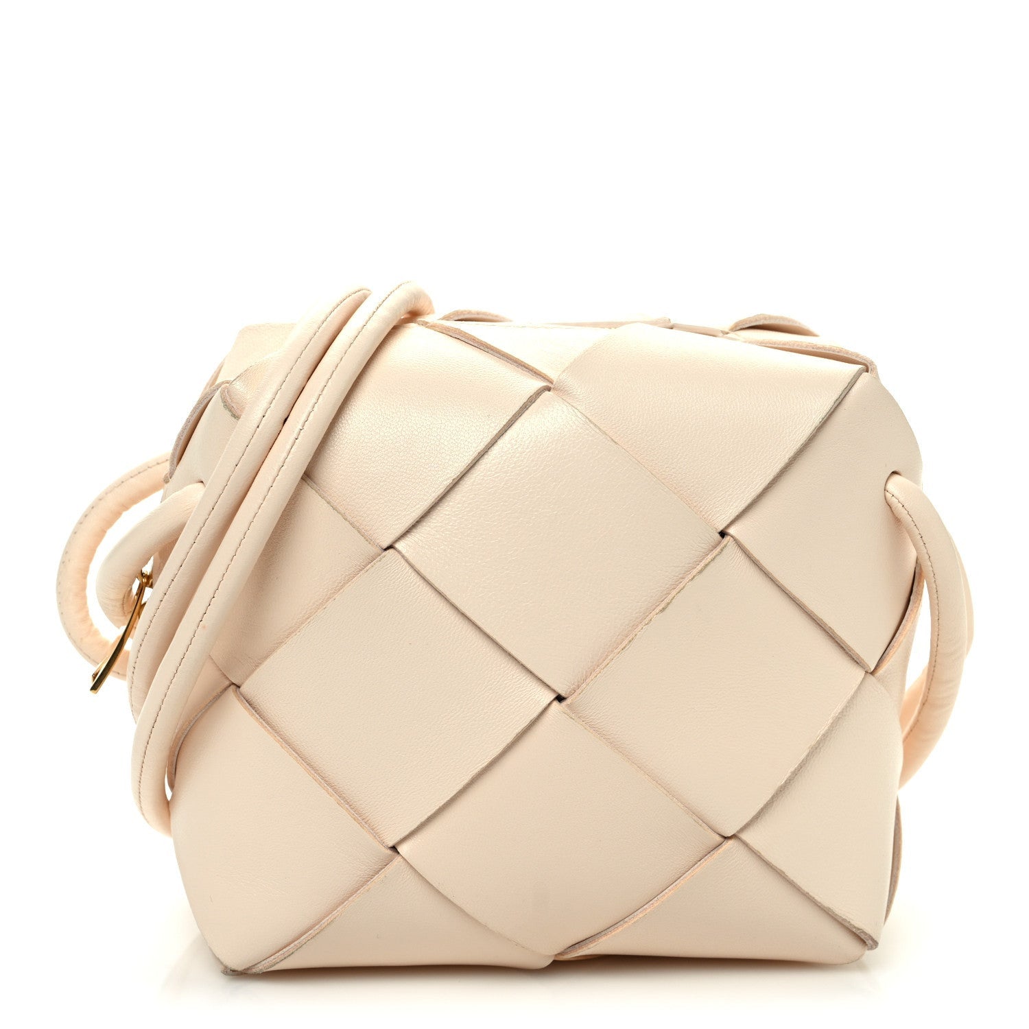 Bottega Veneta Lambskin Maxi Intrecciato Mini Cassette Camera Bag Macaroon 1 of 7