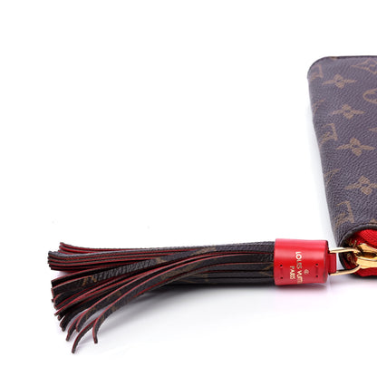 Louis Vuitton Monogram Pompon Zippy Wallet Coquelicot 5 of 7