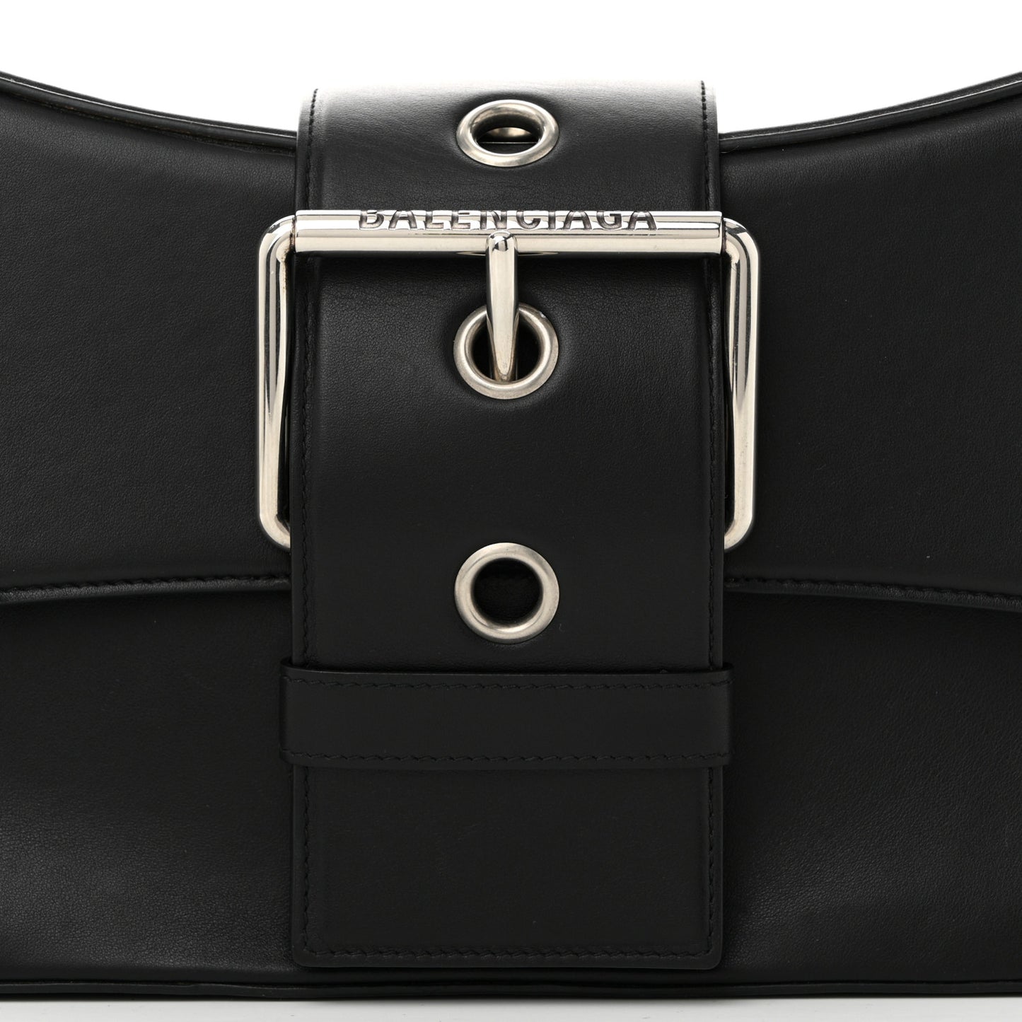 Smooth Calfskin Large Lindsay Shoulder Bag Black