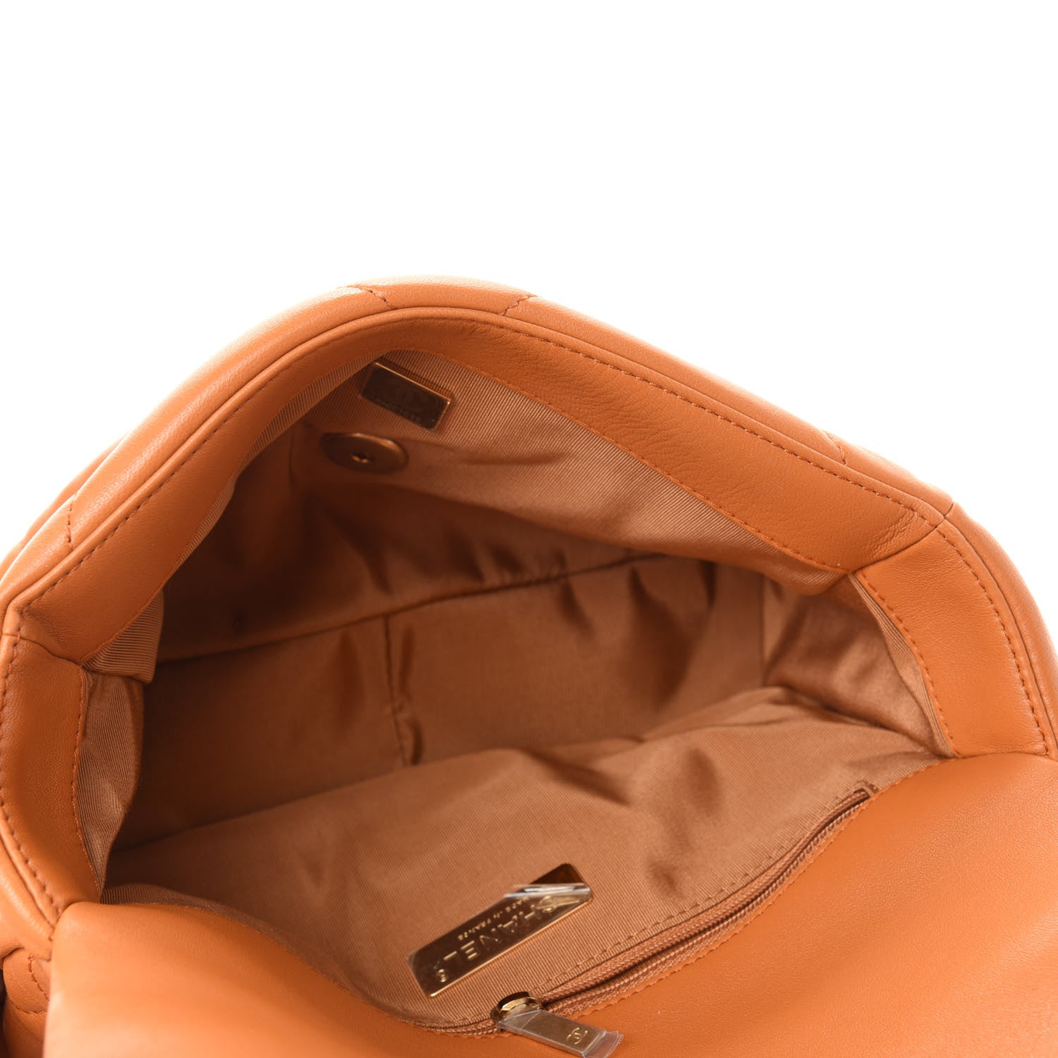 Chanel Lambskin Quilted Medium Chanel 19 Flap Light Brown 5 of 10