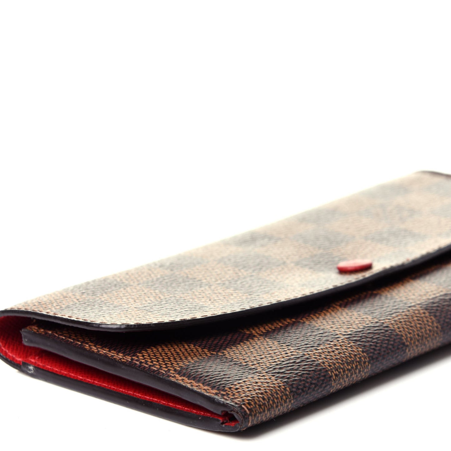 Damier Ebene Emilie Wallet Red