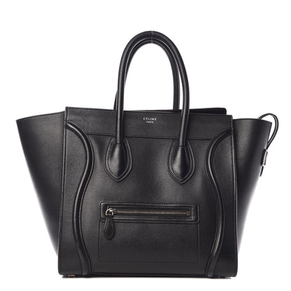 Celine Drummed Calfskin Mini Luggage Black 1 of 6