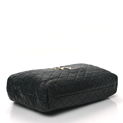 Saint Laurent Lambskin Quilted Maxi Icare Shopping Tote Black 5 of 7
