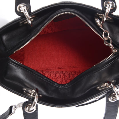 Christian Dior Lambskin Cannage Medium Lady Dior Black 5 of 11