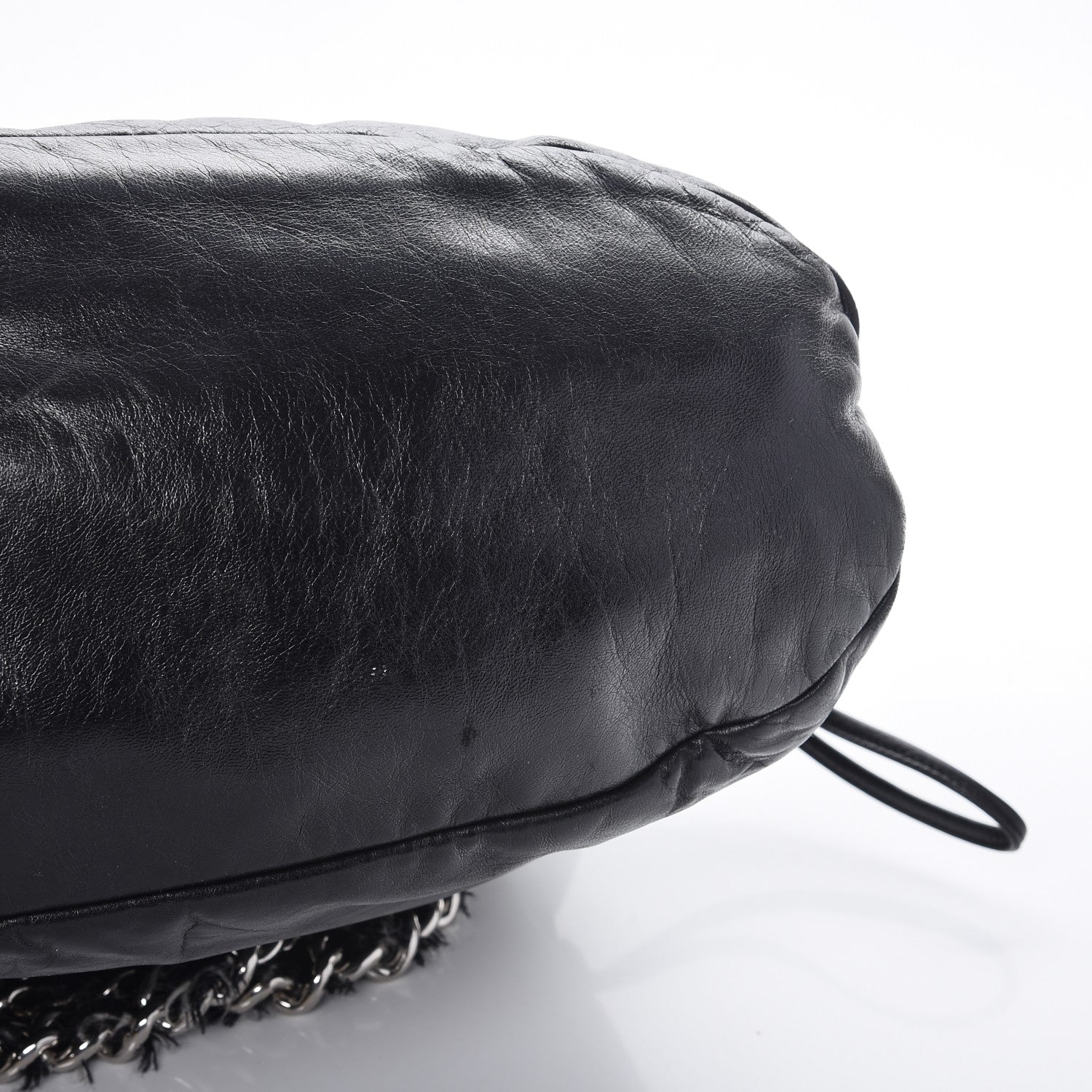 Chanel Tweed Lambskin Drawstring Tweedy Tote Black 11 of 11