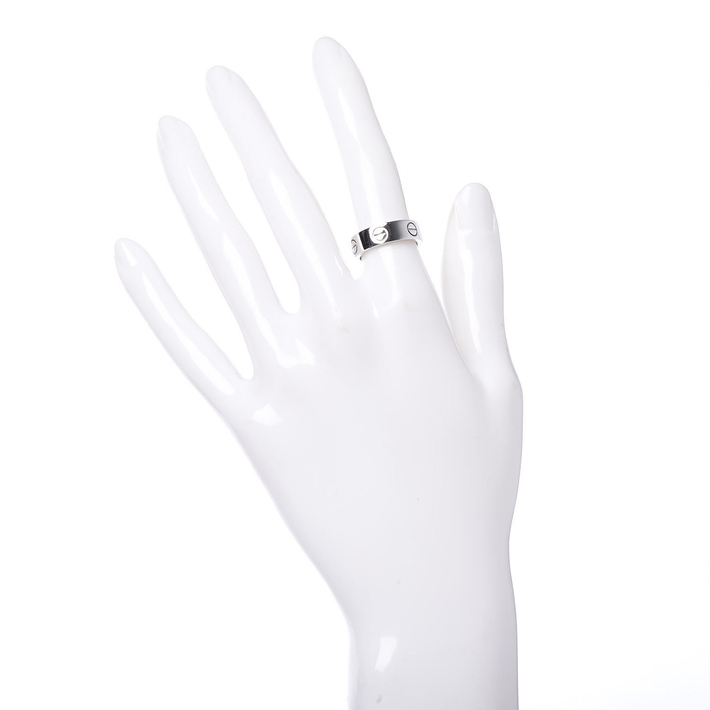 18K White Gold 5.5mm LOVE Ring 50 5.25