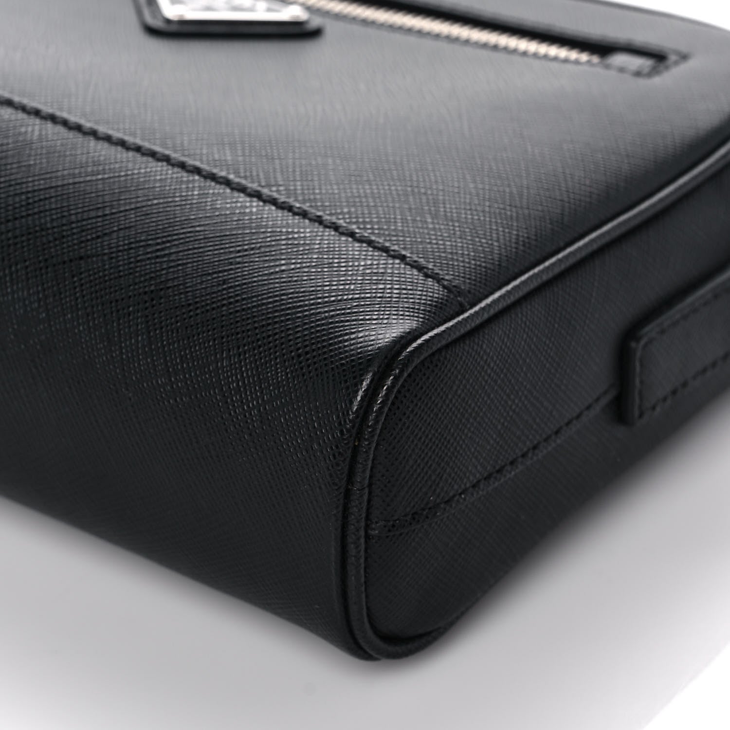 Prada Saffiano Zip Crossbody Bag Black 8 of 9