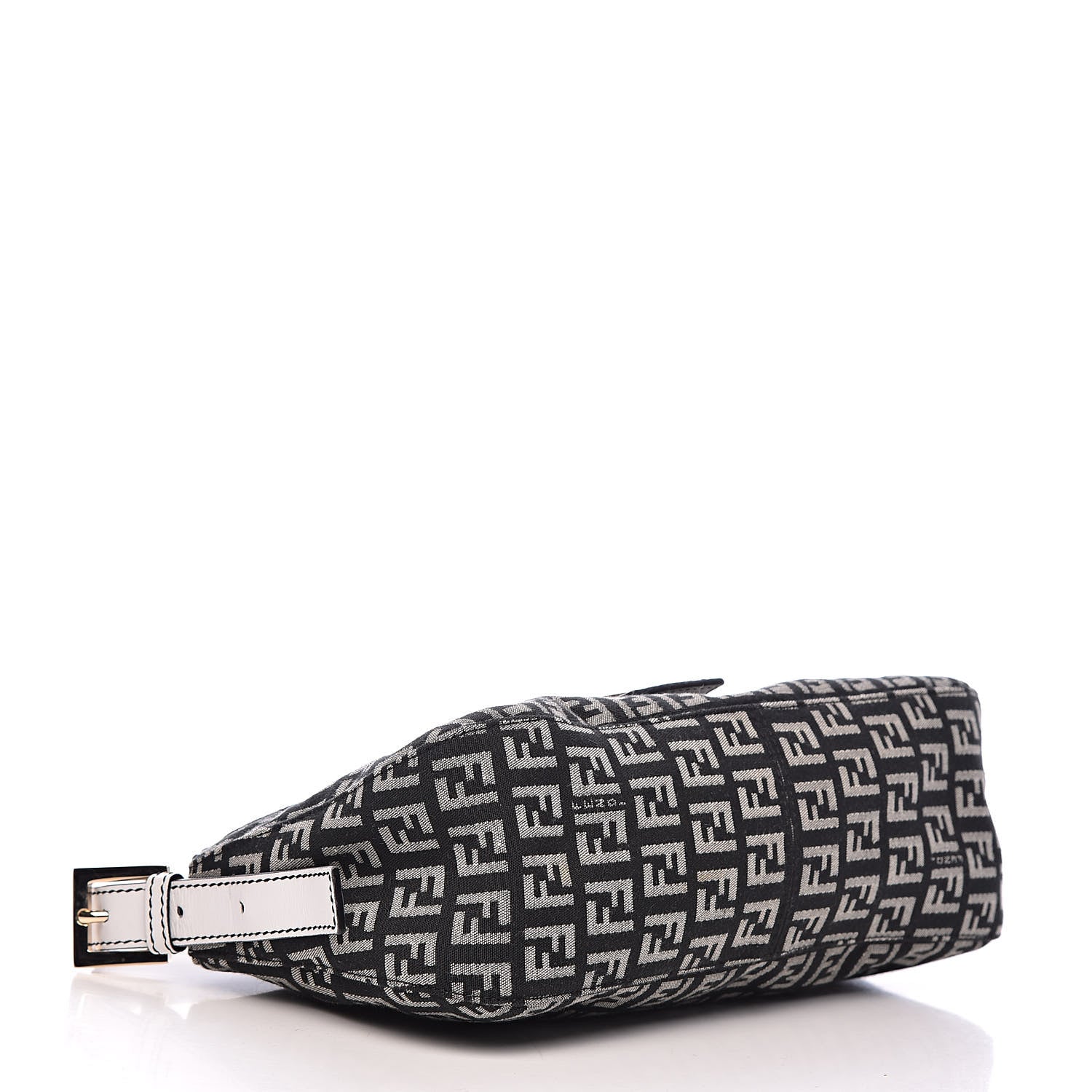 Fendi Zucchino Vitello Baguette Black White 4 of 11