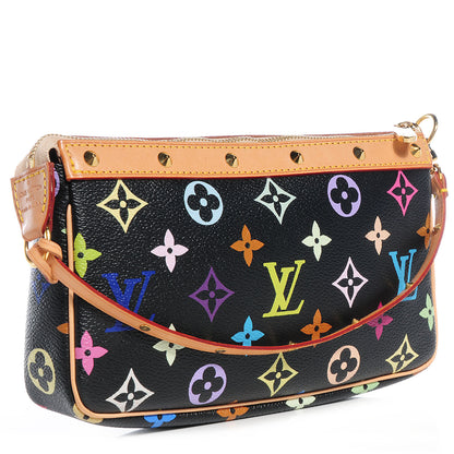Louis Vuitton Monogram Multicolor Pochette Accessories Black 3 of 8