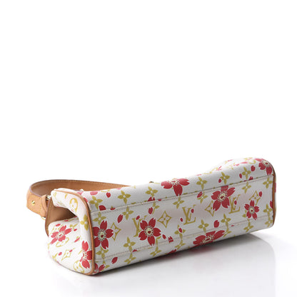 Louis Vuitton Monogram Cherry Blossom Sac Retro Bag Red 4 of 11