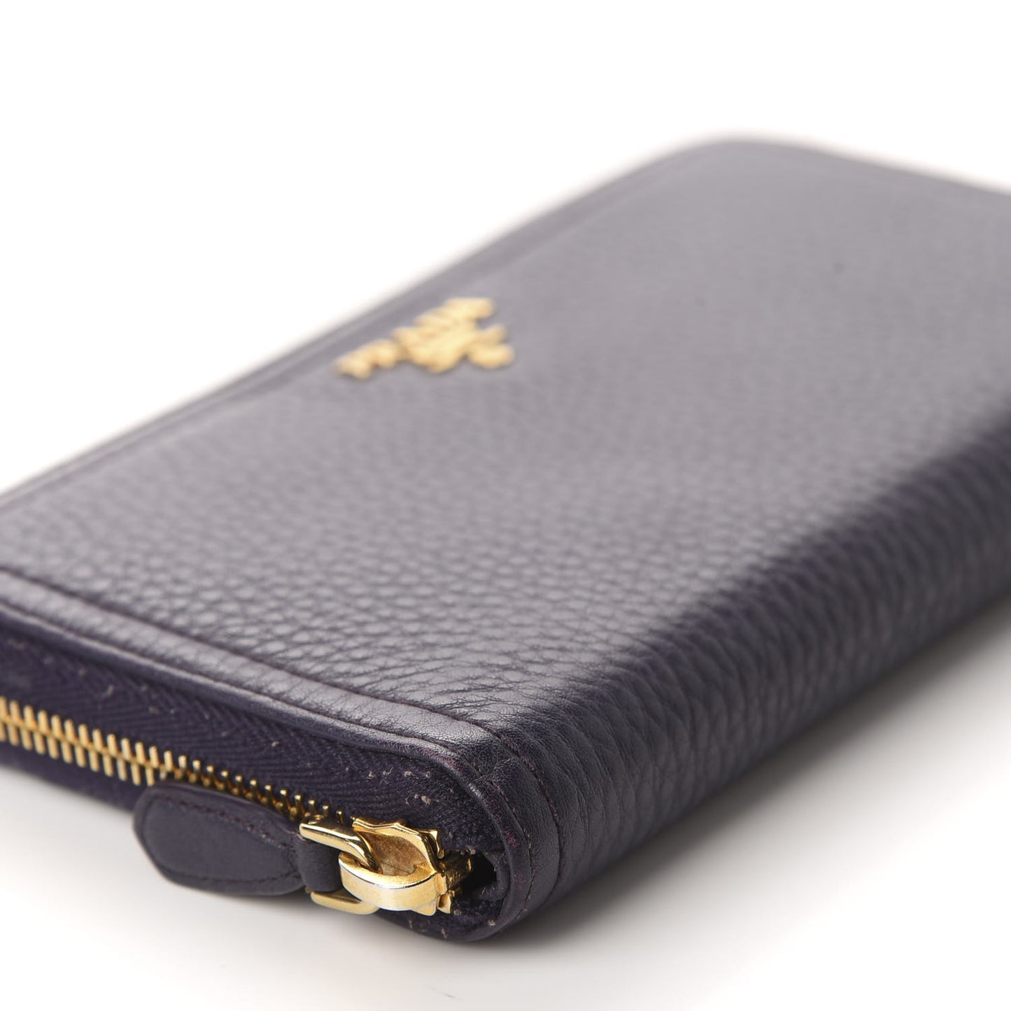 Vitello Daino Zip Around Wallet Uva