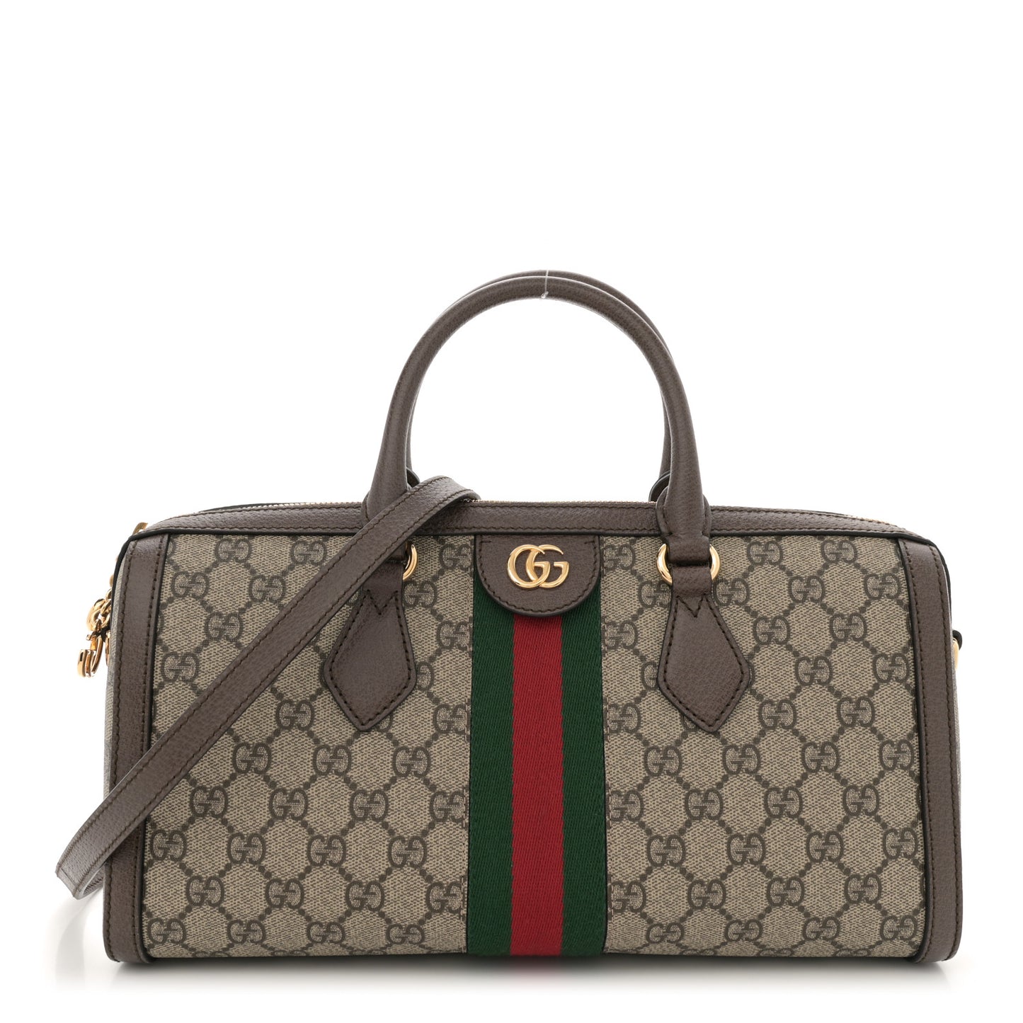 GG Supreme Monogram Web Medium Ophidia Boston Brown