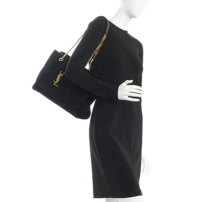 Saint Laurent Suede Monogram Cassandre Shopper Black 2 of 7