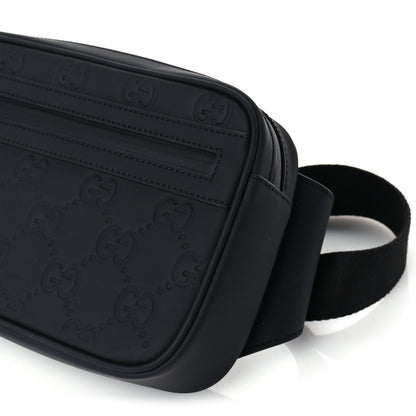 Gucci Rubber Effect Monogram GG Waist Belt Bag  Black 8 of 8