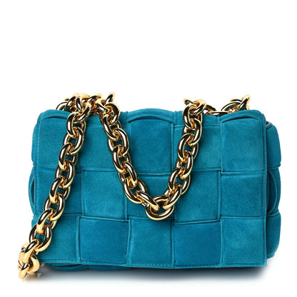 Bottega Veneta Suede Maxi Intrecciato Padded Chain Cassette Crossbody Bag Blaster 1 of 8