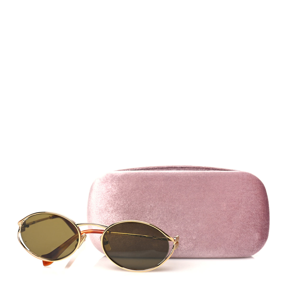 Miu Miu Metal Oval Sunglasses SMU52Y Tortoise Loden 7 of 7