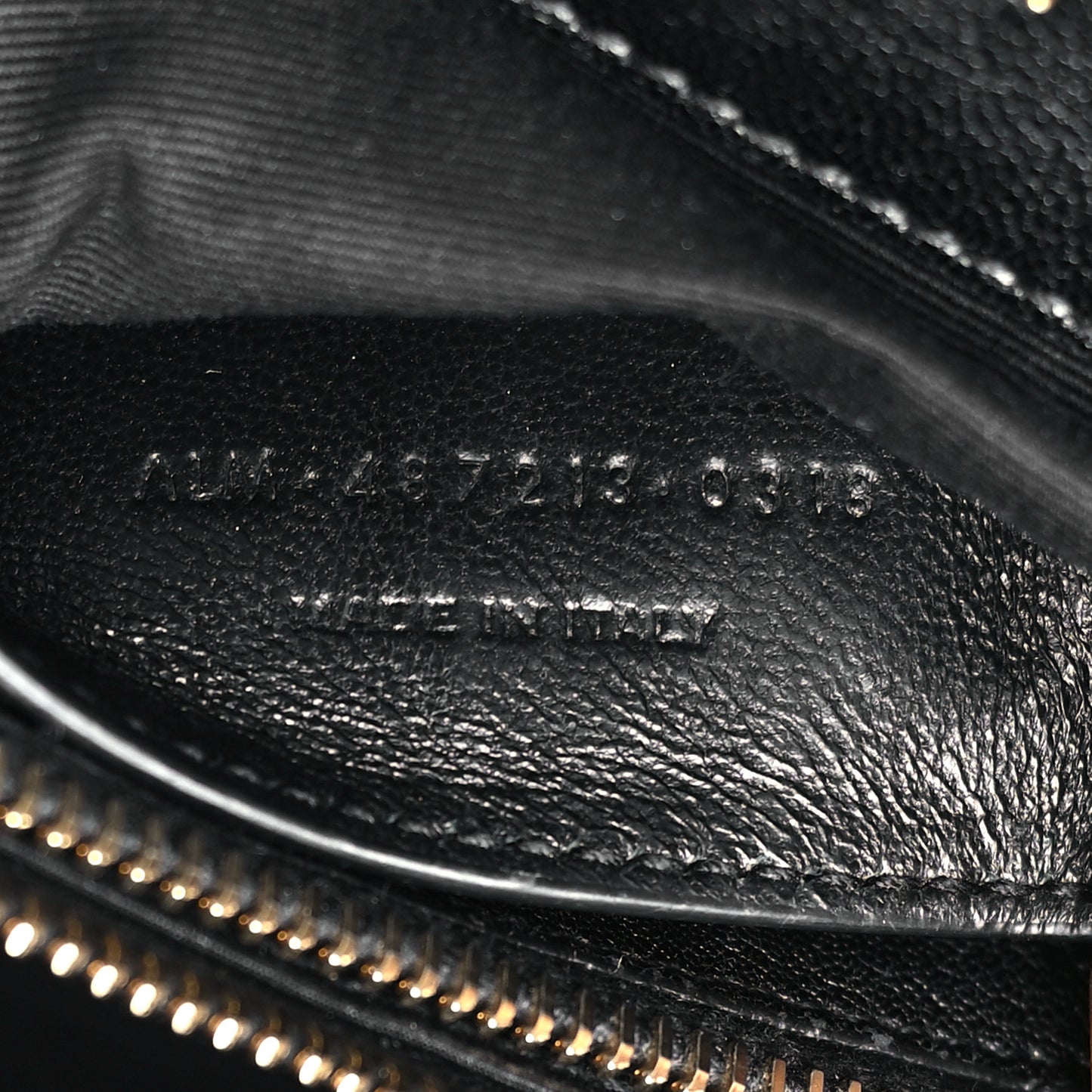 Sheepskin Matelasse Chevron Monogram Medium College Bag Black