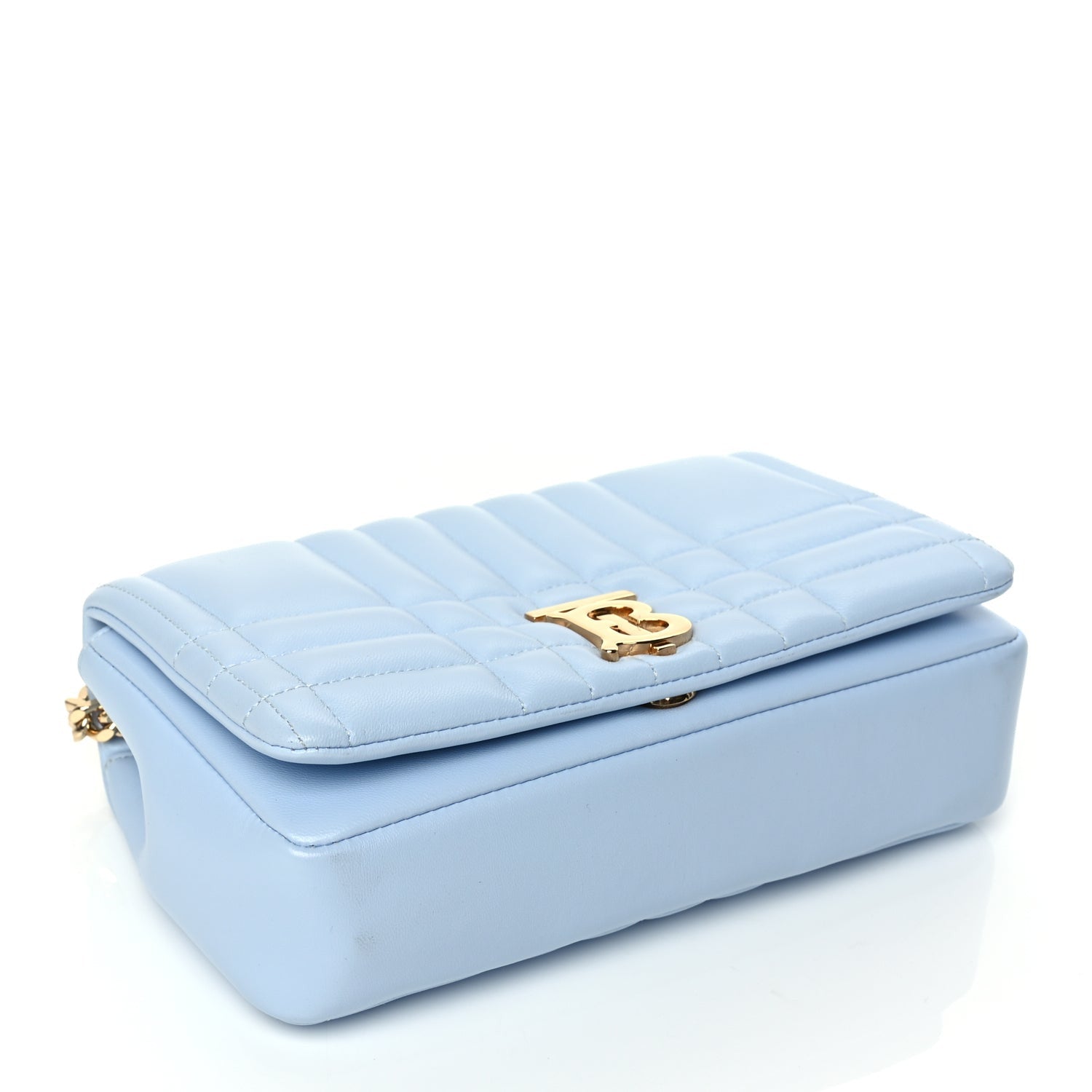 Burberry Lambskin Quilted Small Lola Bag Pale Blue 3 of 9