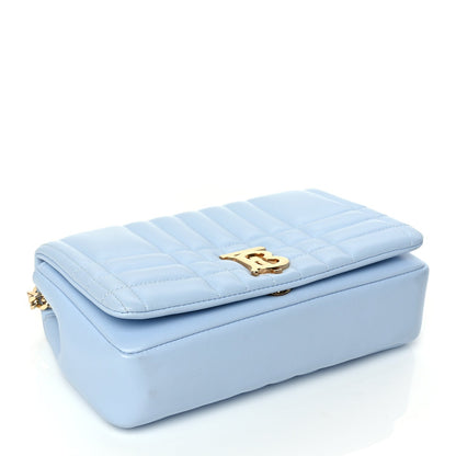 Burberry Lambskin Quilted Small Lola Bag Pale Blue 3 of 9