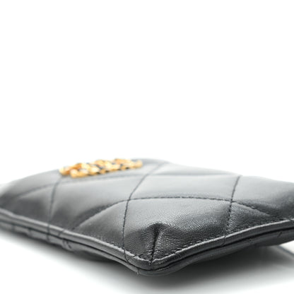 Chanel Lambskin Quilted Chanel 19 Phone and Card Holder Black 8 of 10