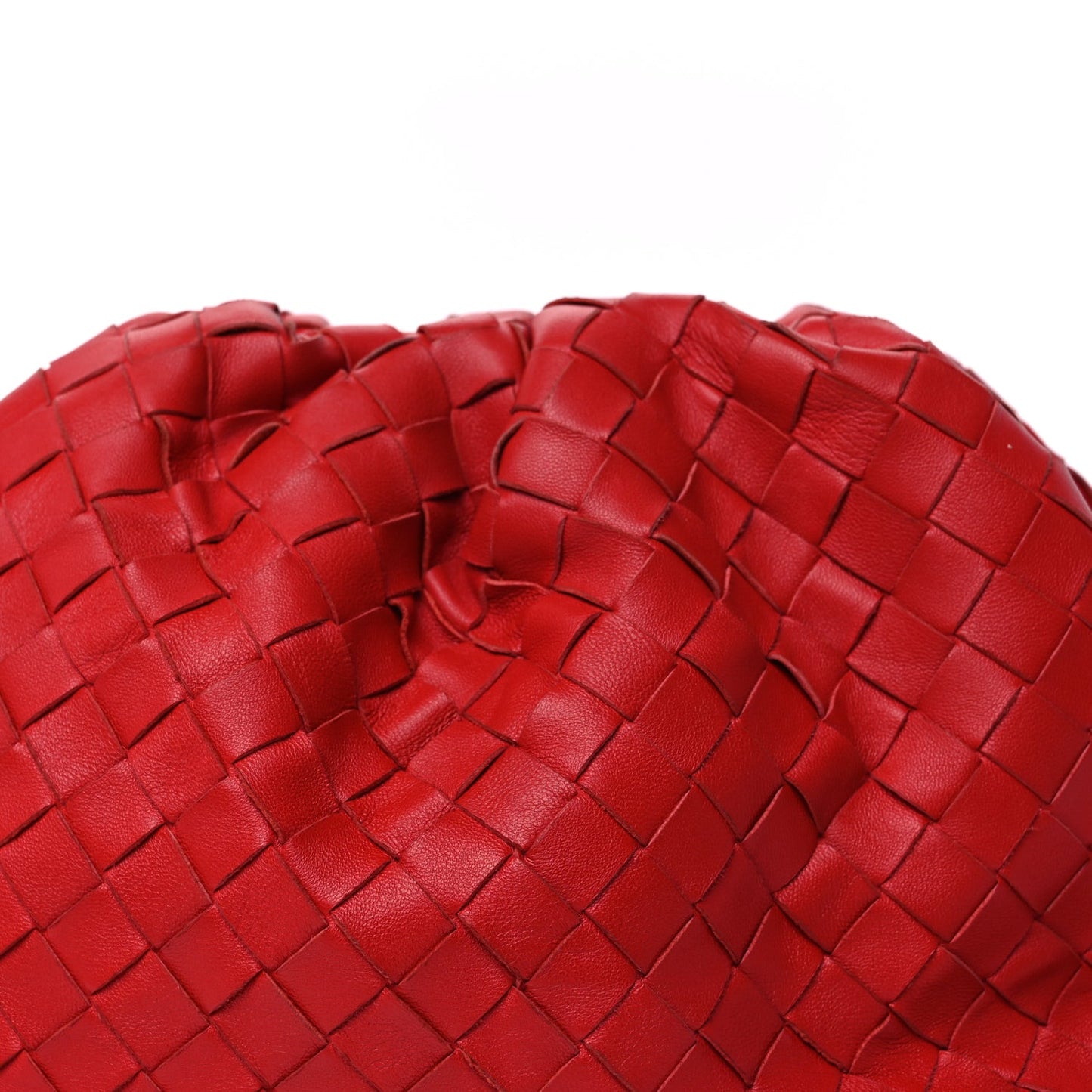 Nappa Maxi Intrecciato The Pouch Oversized Clutch Bright Red