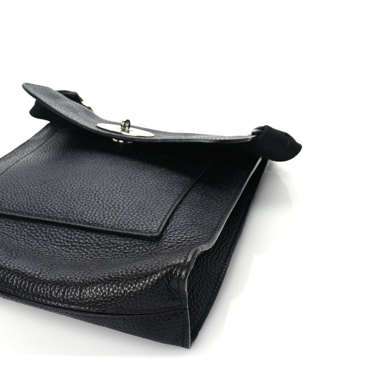 Natural Grain Calfskin Antony Messenger Crossbody Black