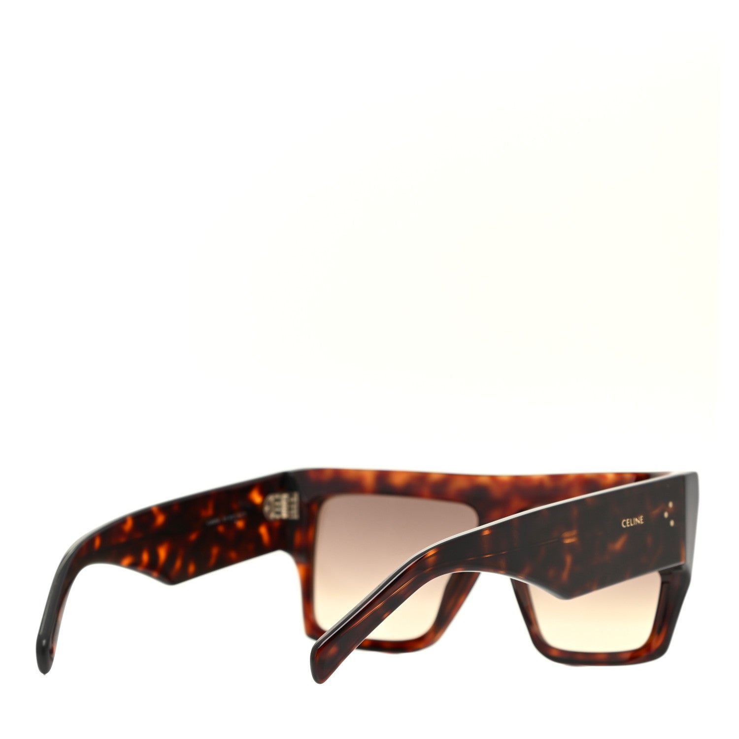 Celine Acetate Rectangular Sunglasses CL400921 Dark Havana 4 of 8