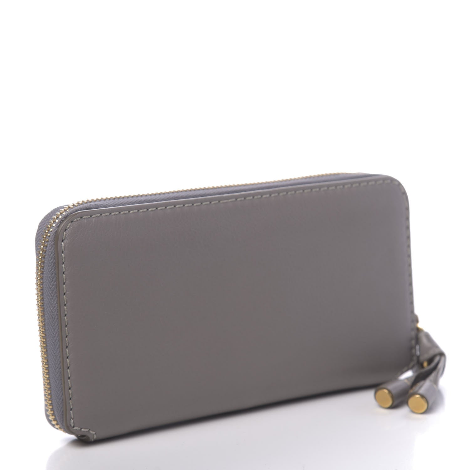 Chloe Calfskin Marcie Long Zip Around Wallet Cashmere Grey 3 of 12