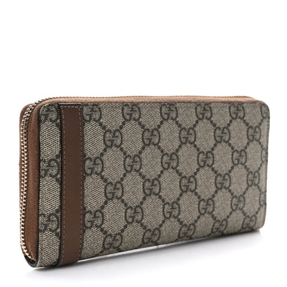 Gucci GG Supreme Monogram Nice Zip Around Wallet Maple Brown 3 of 8