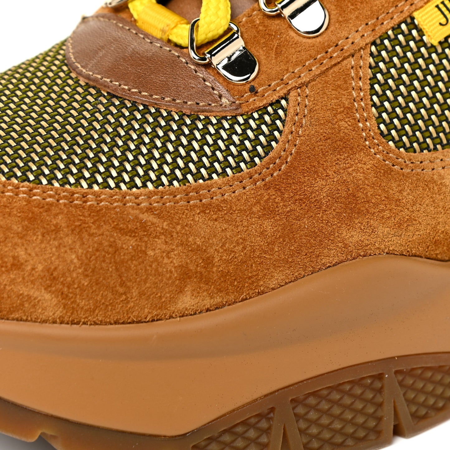 Calfskin Technical Mesh Suede Crosta Boot 39 Yellow