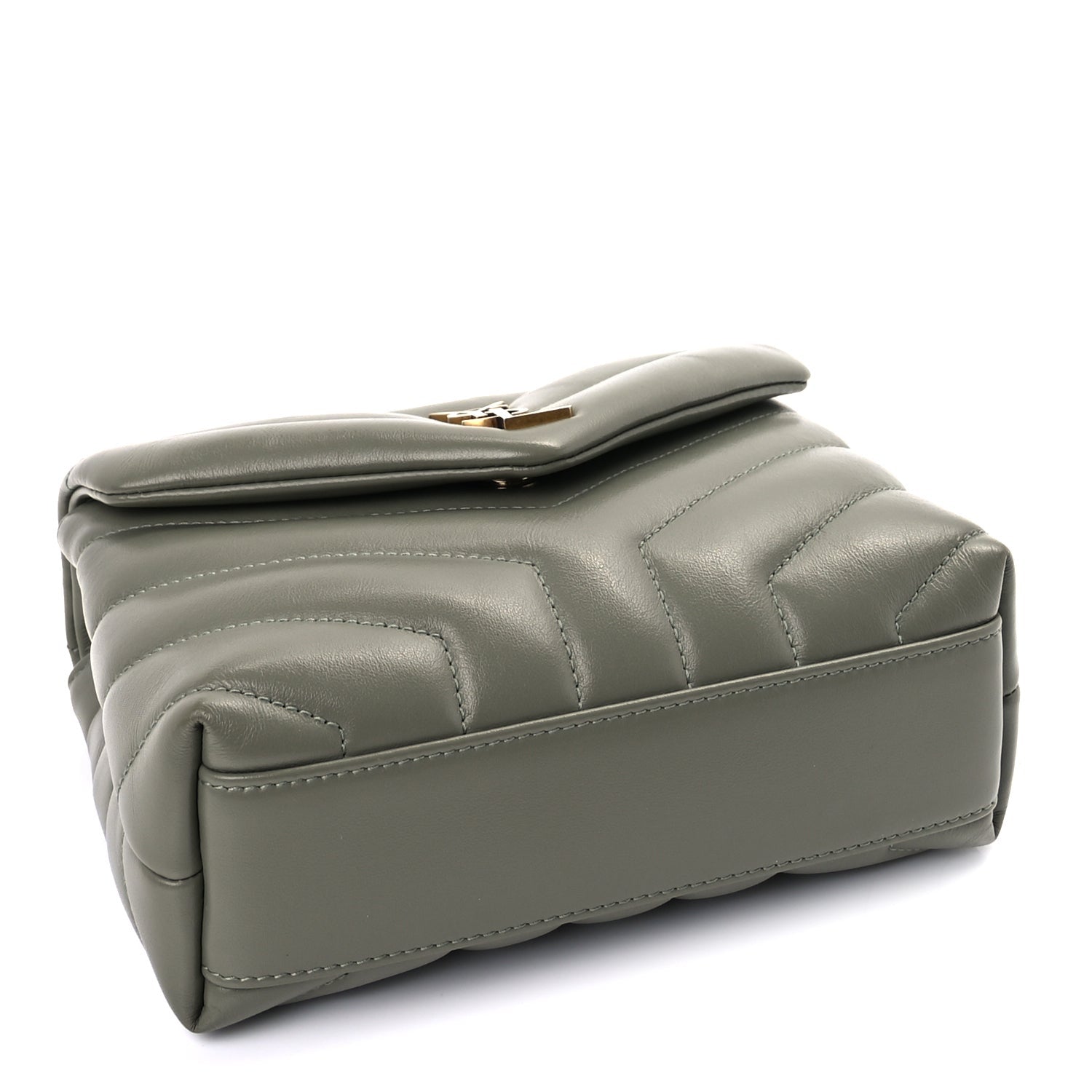 Saint Laurent Calfskin Y Quilted Monogram Toy Loulou Crossbody Bag  Light Sage 3 of 7