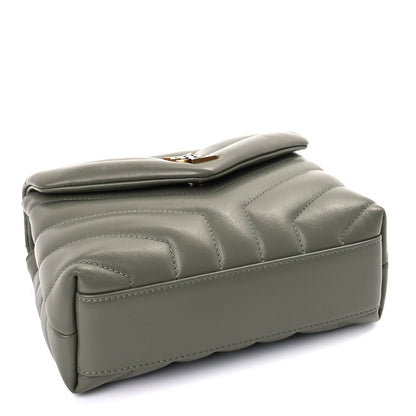 Saint Laurent Calfskin Y Quilted Monogram Toy Loulou Crossbody Bag  Light Sage 3 of 7