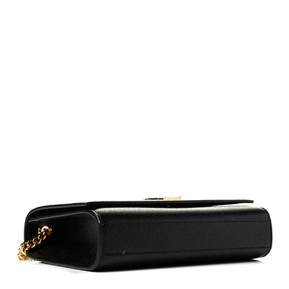 Saint Laurent Grain De Poudre Small Monogram Kate Satchel Black 3 of 6