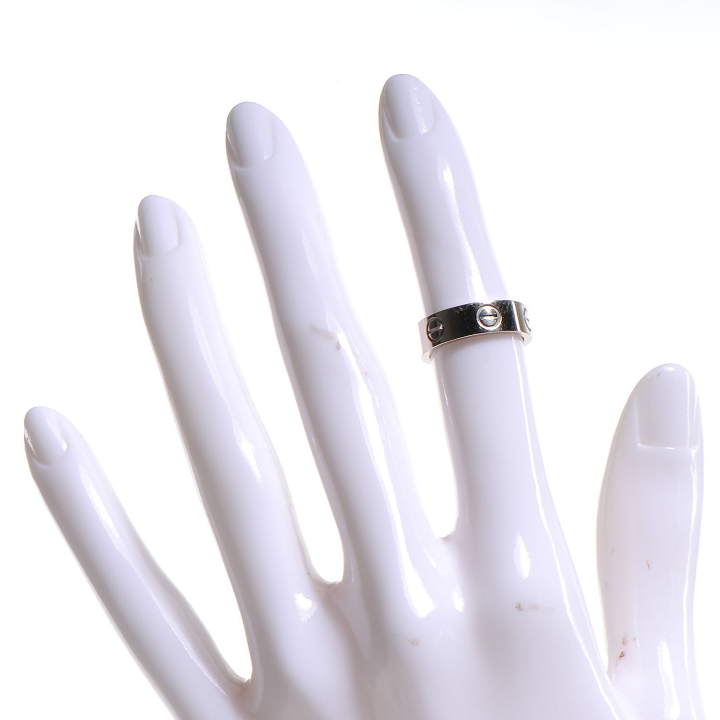 18K White Gold 5.5mm LOVE Ring 48 4.5