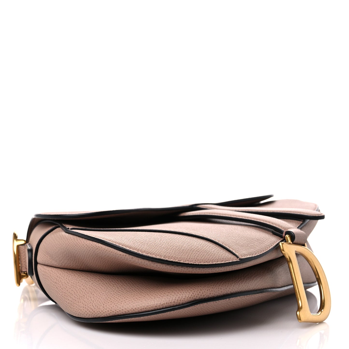 Grained Calfskin Saddle Bag Pink