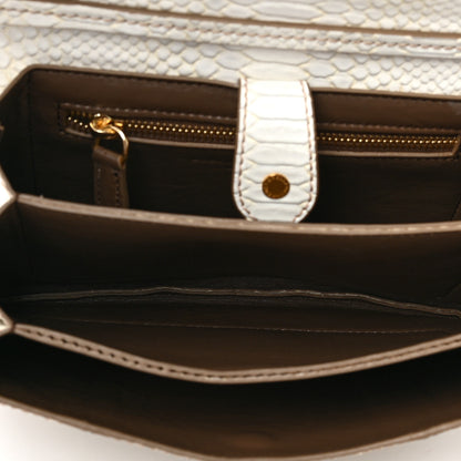 Stella McCartney Alter Snake Embossed Small Flo Shoulder Bag Ivory 5 of 10