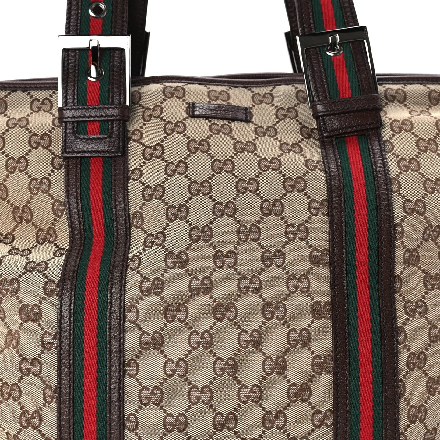 Monogram Large Web Joy Tote Brown