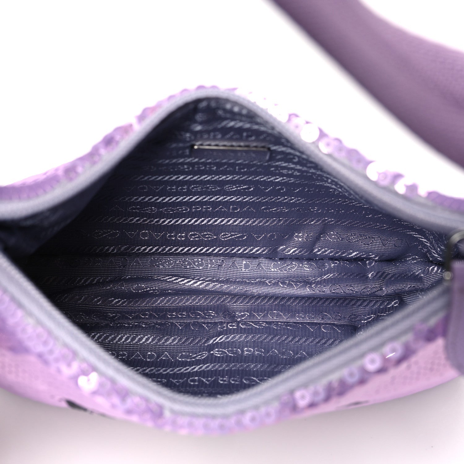 Prada Paillettes Sequin Mini Re-Edition 2000 Bag Lilium Black 5 of 7