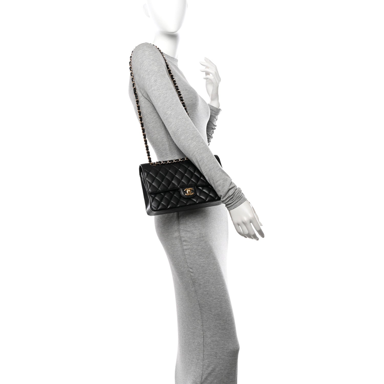 Chanel Caviar Quilted Medium Double Flap Black 3 of 10