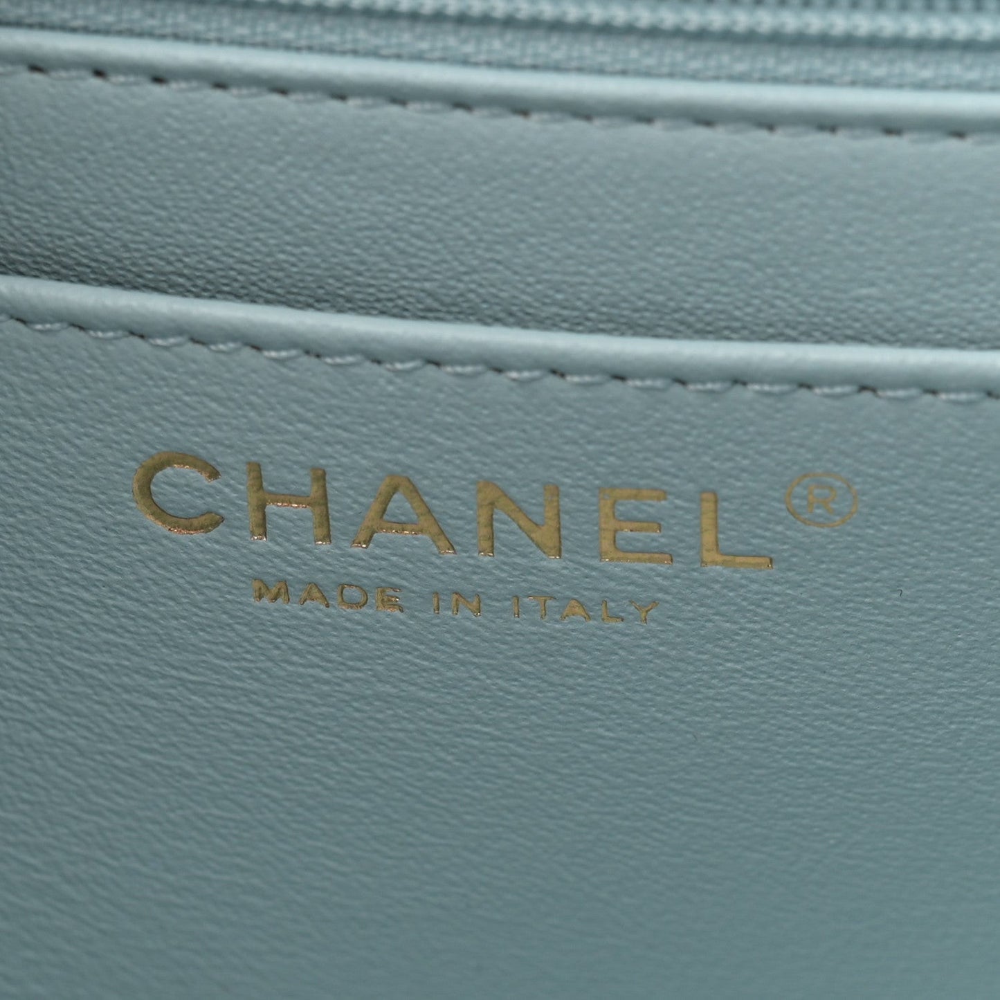 Aged Calfskin Quilted 2.55 Reissue Mini Flap Light Blue