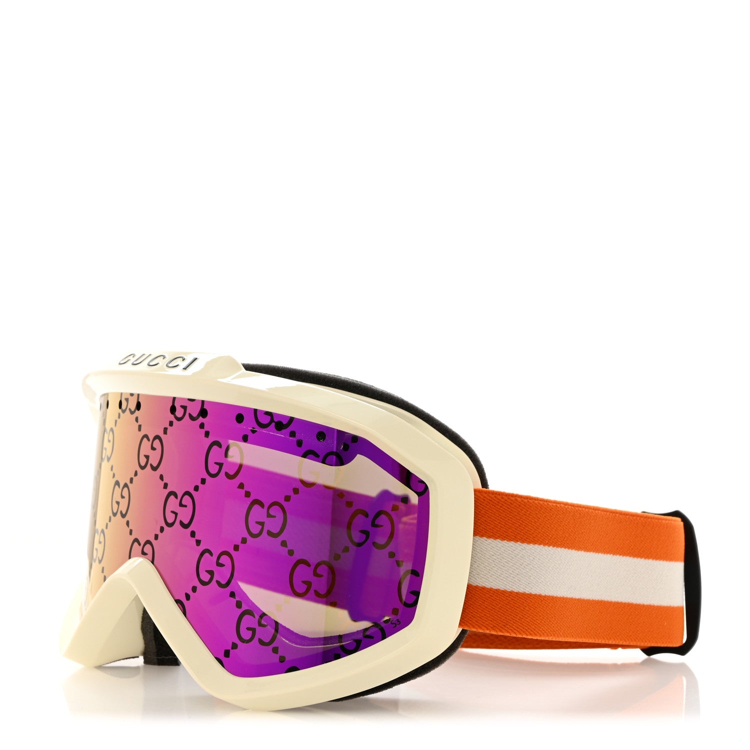 Gucci Shiny Acetate Interlocking G Ski Goggles GG1210S Pink Multicolor 1 of 7