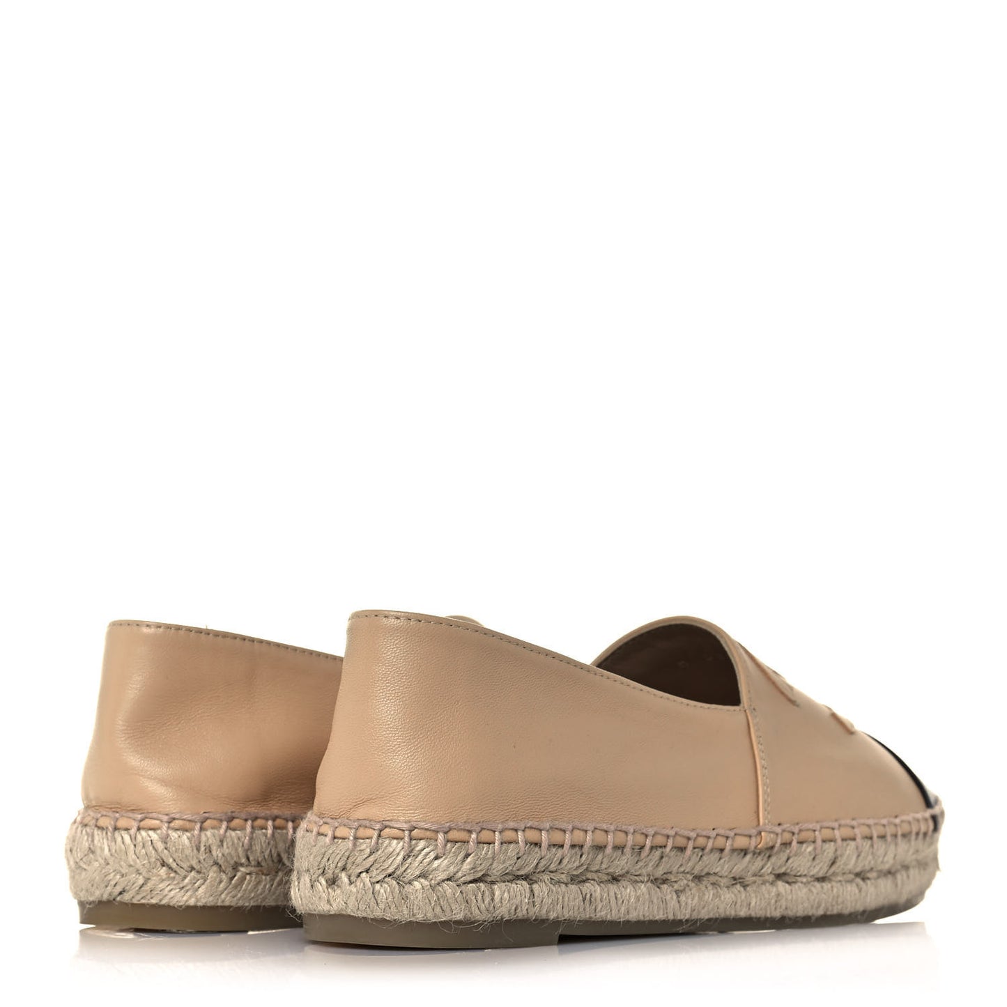 Lambskin CC Espadrilles 38 Beige Black