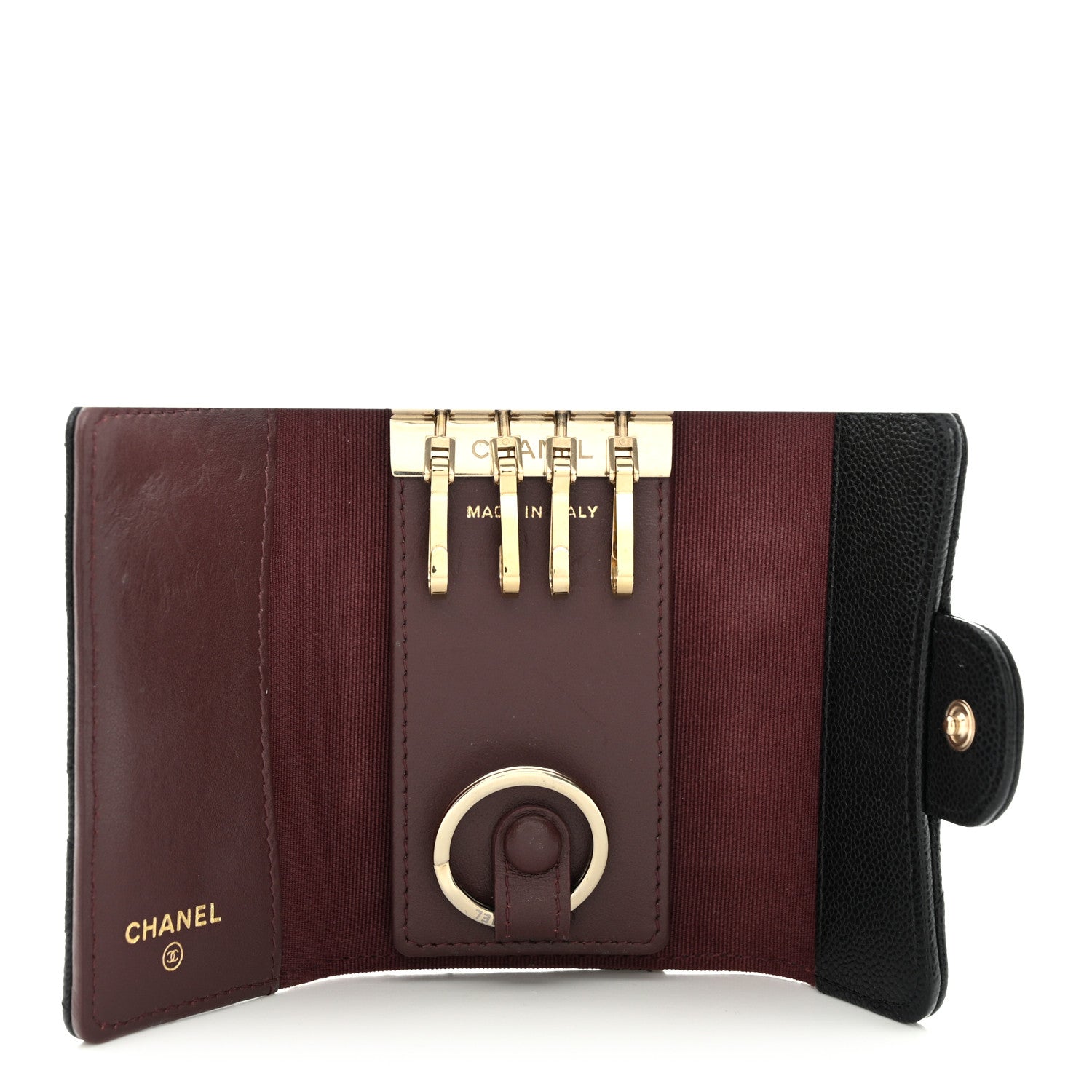Chanel Caviar Quilted Classic 4 Key Holder Wallet Black 5 of 11