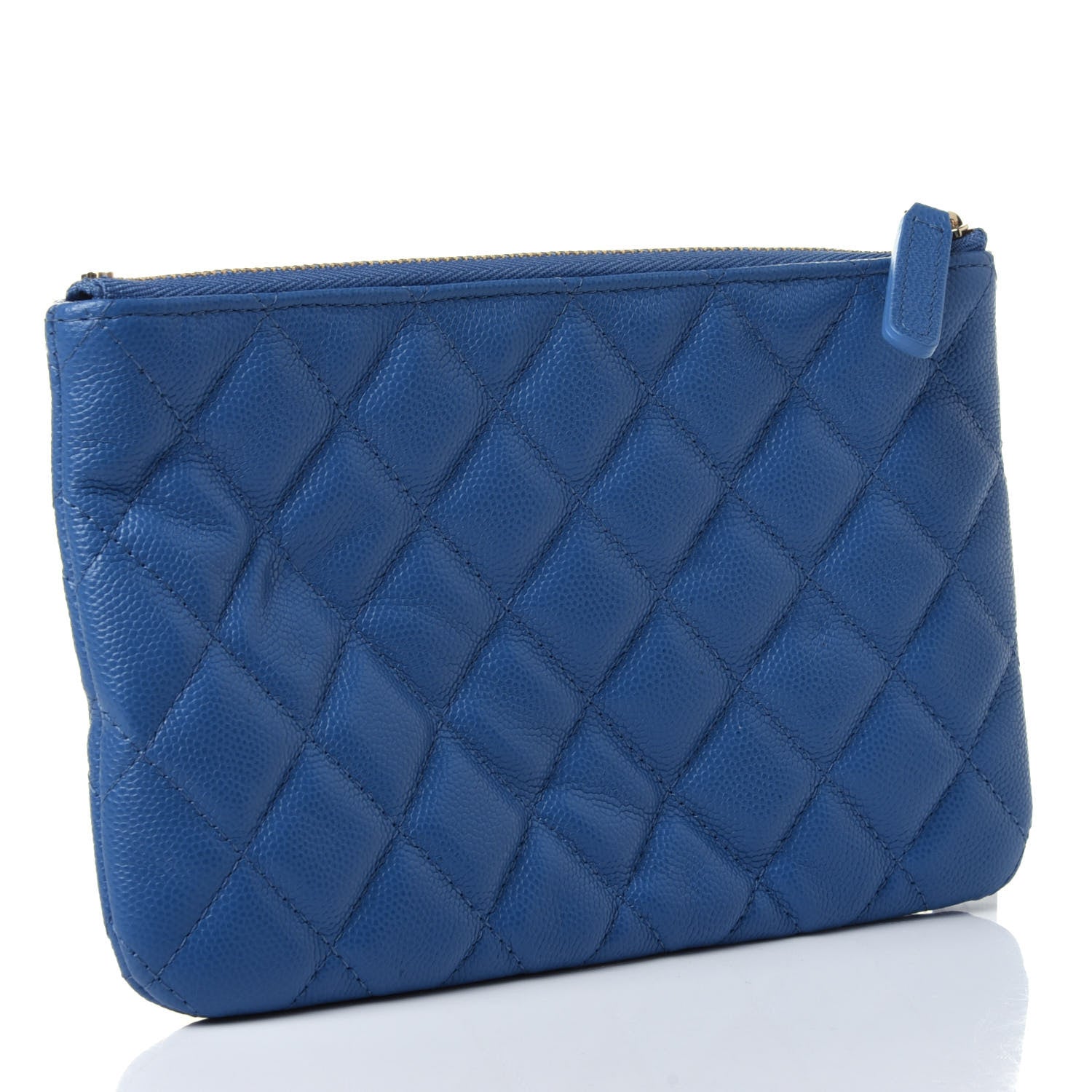 Chanel Caviar Quilted Small Pouch Blue 2 of 4