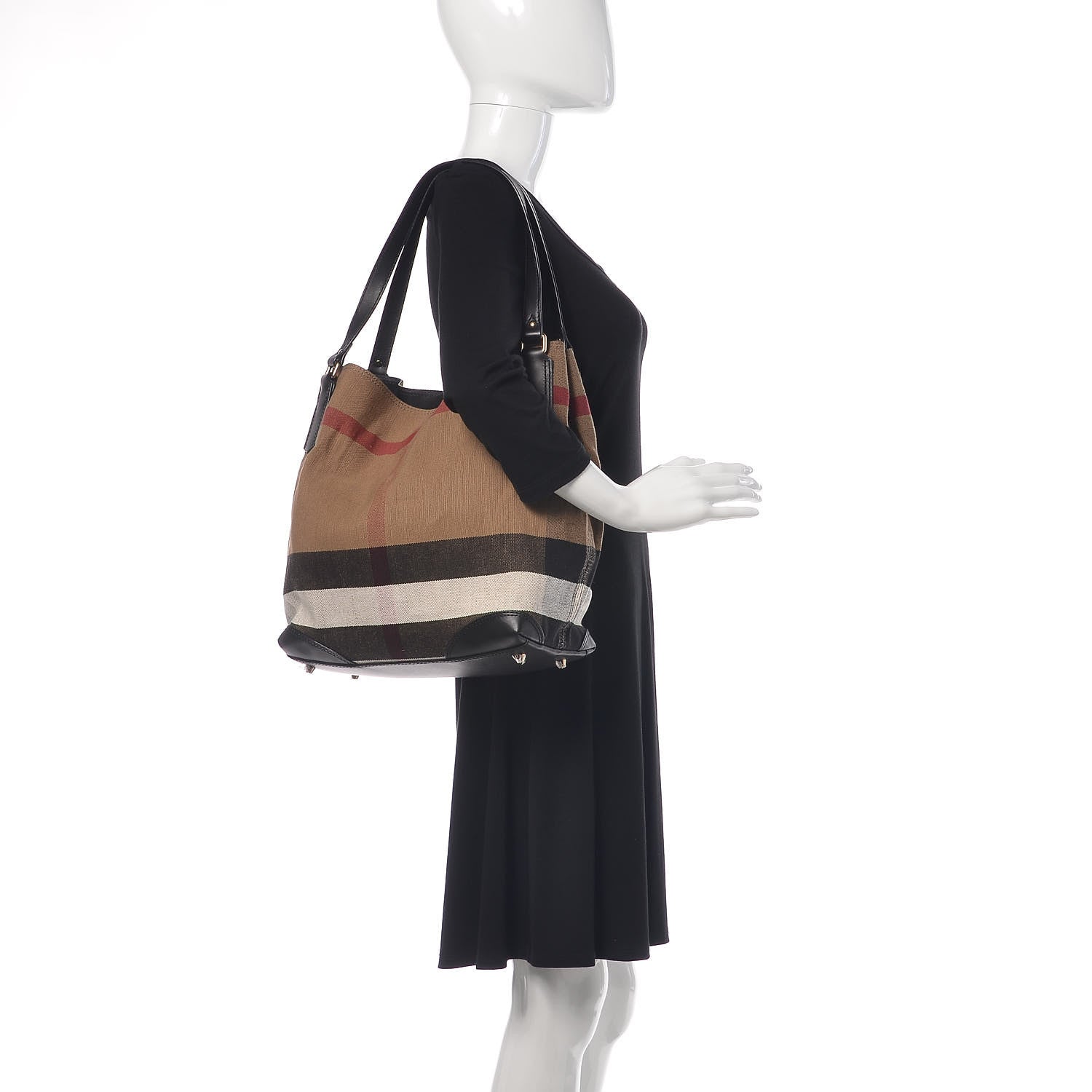 Burberry Canvas Mega Check Medium Maidstone Black 2 of 9