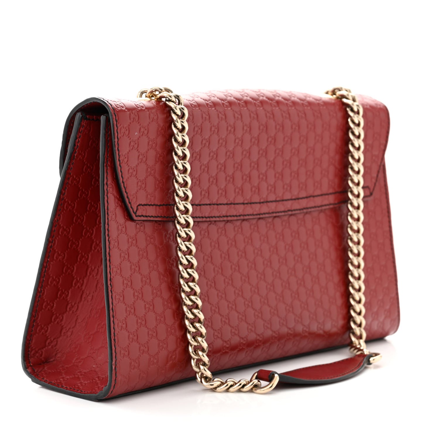 Microguccissima Medium Emily Chain Shoulder Bag Red